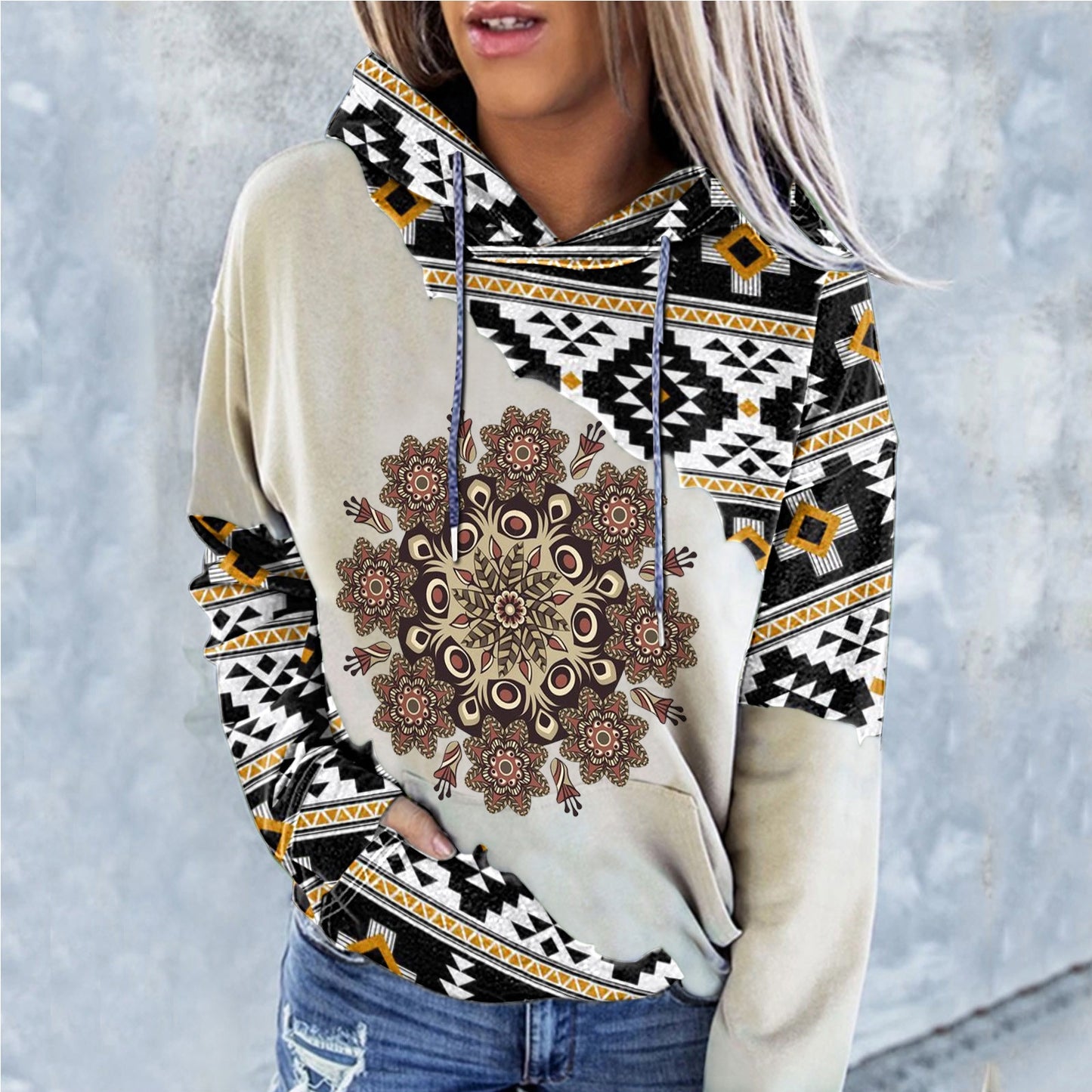 Vintage Western Print Sweatshirt -Women’s