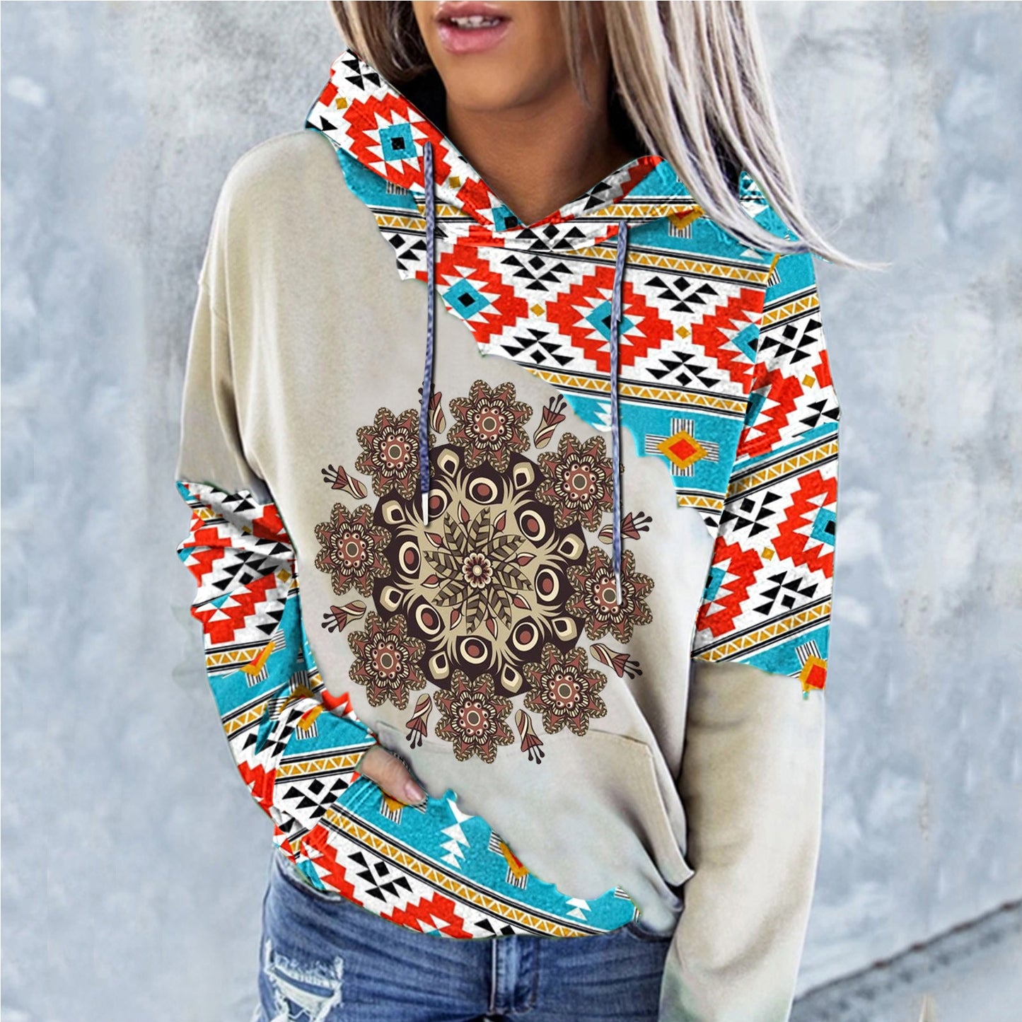 Vintage Western Print Sweatshirt -Women’s