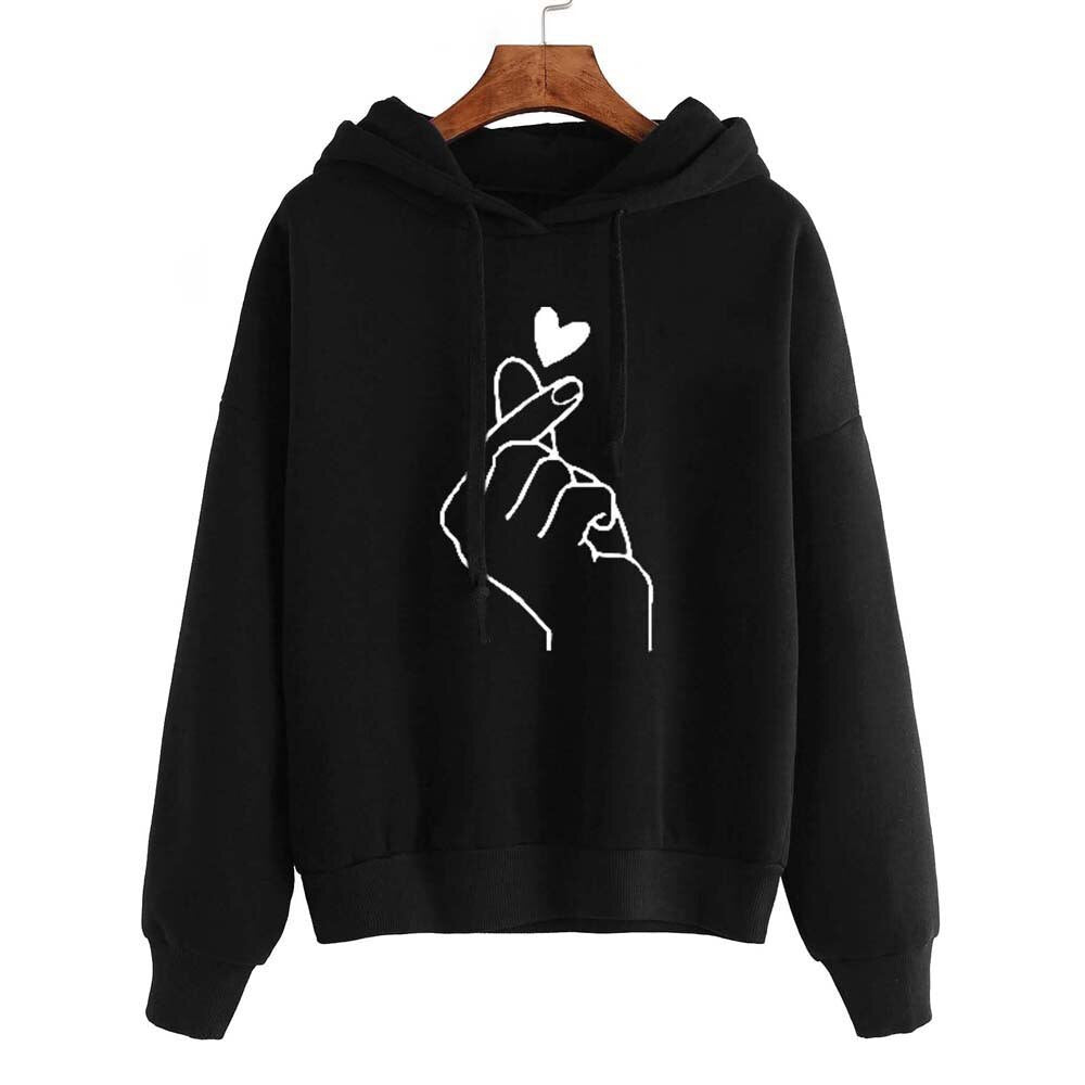 Women Love Heart Pattern Sweatshirts