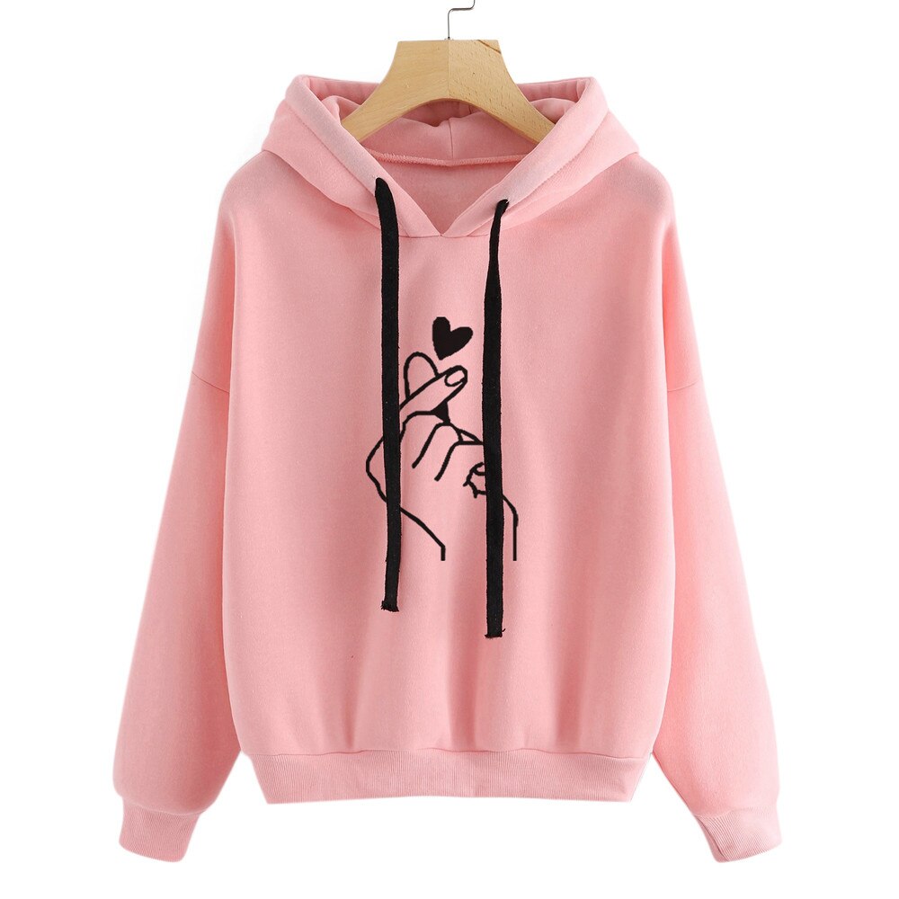 Women Love Heart Pattern Sweatshirts